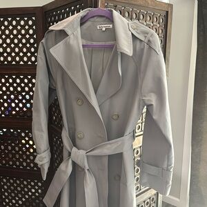 REFORMATION LIGHT BLUE TRENCH COAT